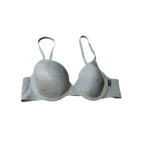 Vince‎ Camuto Padded Underwired Bra 36B Womens Green Lace Adjustable Straps